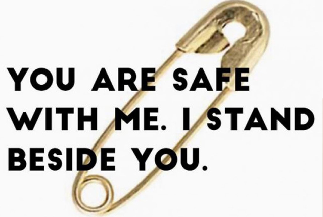 Wearing a Safety Pin