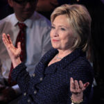 Hillary Clinton spreading her arms