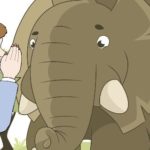Female Animation Whispering to An Elephant
